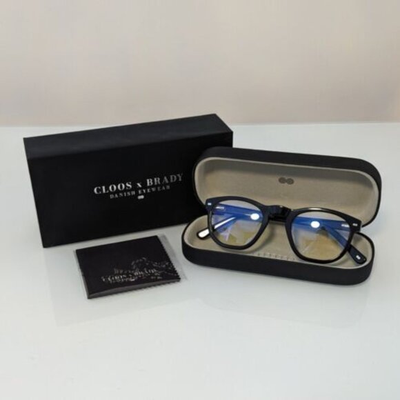 HERMOSA  Christopher Cloos x Tom Brady Blue Light Glasses, Noire NIB - Picture 1 of 6